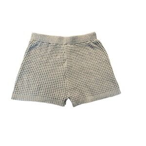 Sincerely Jules Waffle Knit Lounge Shorts Sage Green Womens Large (0915)